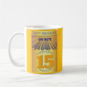 Mug 15 ans d'abstinence | 12 Étapes Rayon Doré (Gauche)