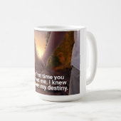 Mug 15 oz de café avec citation et photo d'amour (Devant droit)