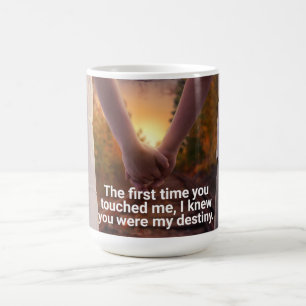 Mug 15 oz de café avec citation et photo d'amour