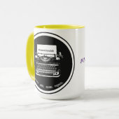 Mug 15 oz jaune/pourpre (Devant gauche)