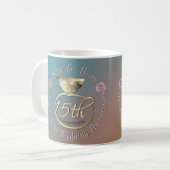 Mug 15e anniversaire du Mariage de cristal (Devant gauche)