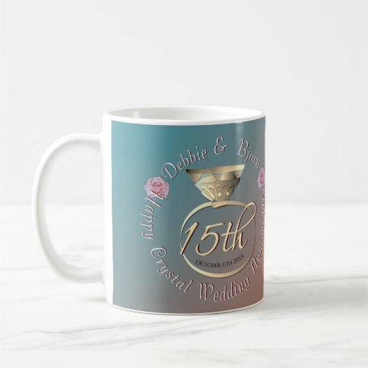 Mug 15e anniversaire du Mariage de cristal (Gauche)