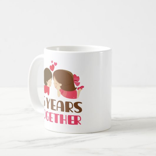 Mug 15ème Cadeau d'anniversaire pour elle (Devant gauche)