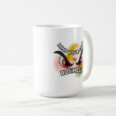 Mug 15oz : Attention à votre propre (blanc) (Devant droit)