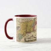 Mug 1685 Map - New Belgium, The New World, New England (Gauche)