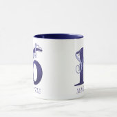 Mug 16 ans | Aquarelle violette Grunge et Parties scin (Centre)