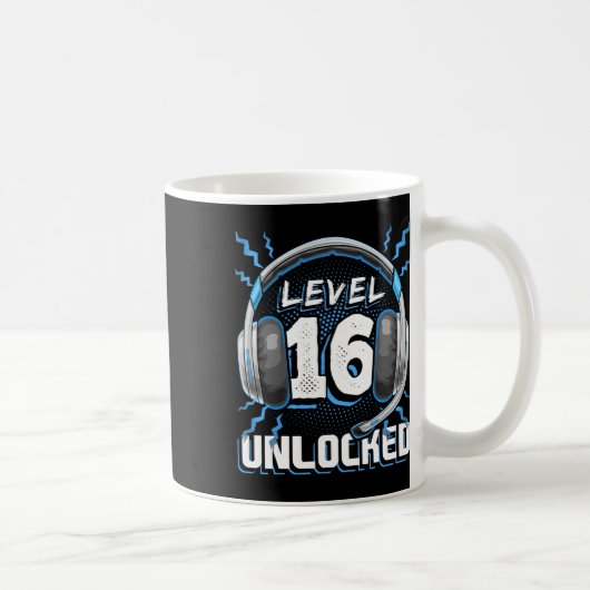 Mug 16 Jeu Vidéo Déverrouillé 16e Anniversaire Jeu Pc (Droite)