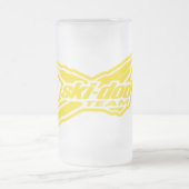 Mug 16 oz, een sneeuwscooter matglas bierpul (Center)