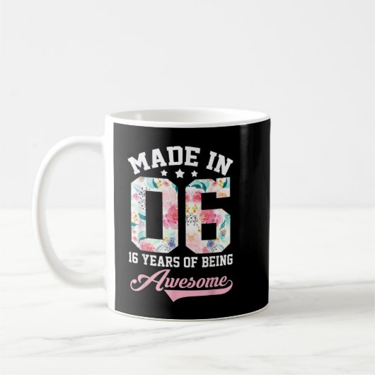 Mug 16e anniversaire cadeau fille pour adolescentes Fa (Gauche)