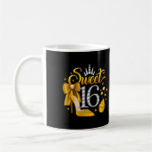 Mug 16e anniversaire. Doux 16 fille (Gauche)