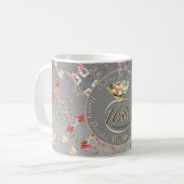 Mug 16e anniversaire Mariage cire, Statice, Peridot (Devant gauche)