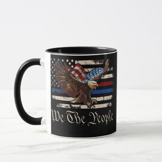 Mug 1776 Nous Le Peuple 4 juillet Aigle Bald (Gauche)