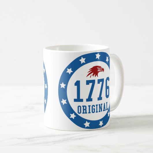 Mug 1776 Original 4 July Badge (Devant droit)