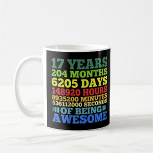 Mug 17 Ans Vintage 17 Anniversaire 204 Mois