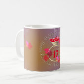 Mug 17e Anniversaire du Mariage Carnelian Ring (Devant gauche)