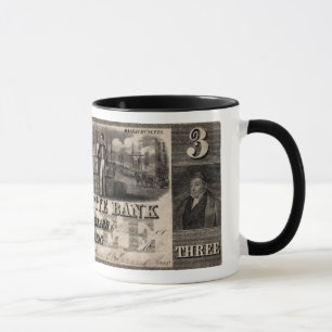 Mug 1837 Lafayette Bank Note à trois dollars