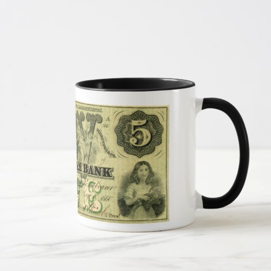 Mug 1860 Hingham Massachusetts Note à cinq dollars (Droite)