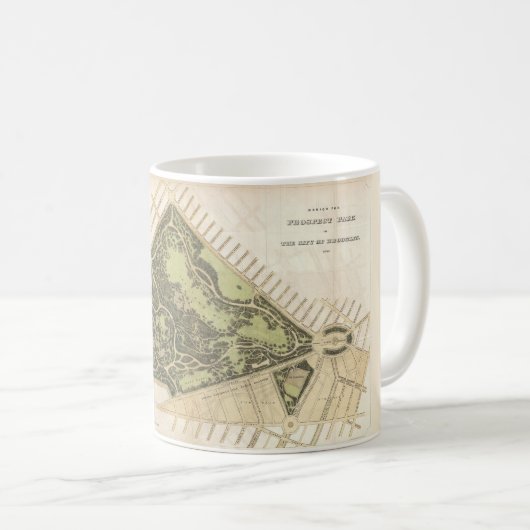 Mug 1870 Prospect Park Map (Devant droit)