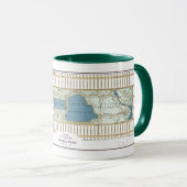 Mug 1875 Carte du Central Park, New York (Devant droit)