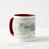 Mug 1875 carte du Central Park, New York City (Devant gauche)