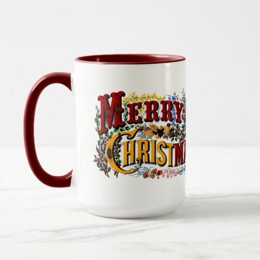 Mug 1876 Joyeux Noël coloré (Gauche)