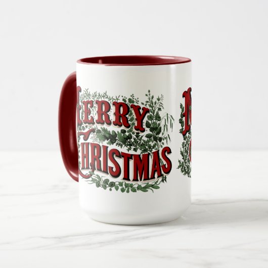 Mug 1876 Joyeux Noël vert (Devant gauche)