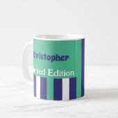 Mug 18 ans d'en être formidable nom vert violet (Devant gauche)