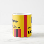 Mug 18 ans d'être nom génial jaune rouge (Centre)