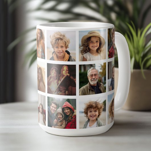 Mug 18 Grille de collage de photos - Galerie de famill