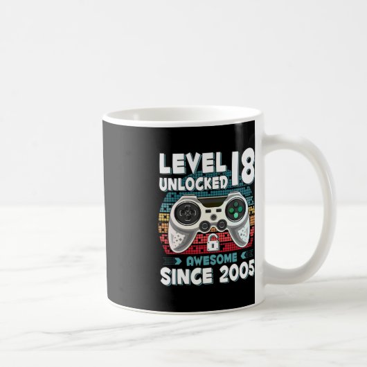 Mug 18ans Anniversaire Son garçon Amusant Gamer 18e 18 (Droite)