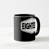 Mug 18e anniversaire de garçon ou de fille 18 ans (Devant droit)