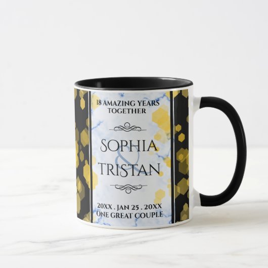 Mug 18e anniversaire de la Mariage de porcelaine (Droite)