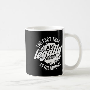 Mug 18e anniversaire je suis légalement un adulte est