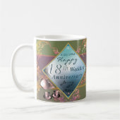Mug 18e anniversaire Mariage de Porcelaine Acquamarine (Gauche)