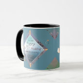 Mug 18e Porcelaine, Oeil de chat, Anniversaire de l'Ac (Devant gauche)