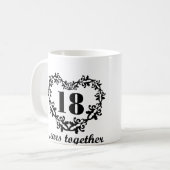 Mug 18ème Anniversaire 18 ans ensemble de coeur de (Devant gauche)
