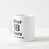 Mug 18ème Anniversaire (drôle) (Devant gauche)