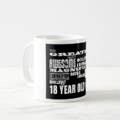 Mug 18èmes ans de fête d'anniversaire d'amusement (Devant gauche)