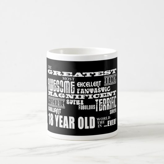 Mug 18èmes ans de fête d'anniversaire d'amusement (Centre)