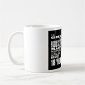Mug 18èmes ans de fête d'anniversaire d'amusement (Gauche)