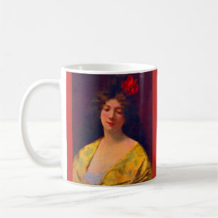 Mug 1901 belle dame portant un châle