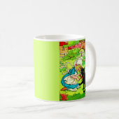 Mug 1905 petite fille met l'arc sur son chat noir (Devant droit)
