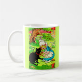 Mug 1905 petite fille met l'arc sur son chat noir (Gauche)