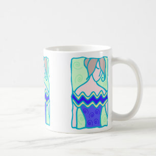 Mug 1920 Aquarius Femme avec symbole bleu turquoise