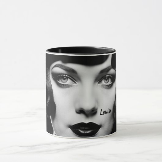 Mug 1920 Flapper a la Louise Brooks Personnaliser (Centre)