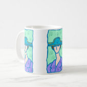 Mug 1920 Libra Femme en violet (Devant gauche)