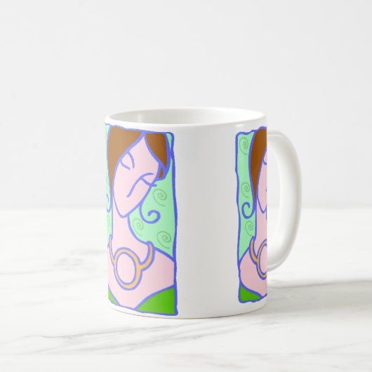 Mug 1920 Taurus Femme avec symbole vert (Devant droit)