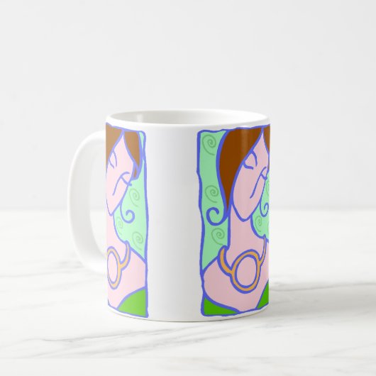 Mug 1920 Taurus Femme avec symbole vert (Devant gauche)