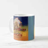 Mug 1920 Yakima Chef étiquette évaporé des pommes (Devant gauche)
