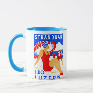 Mug 1929 Art Déco Strandbad Lido Luzern